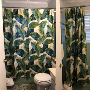 World Market Banana Leaf Shower Curtain